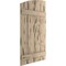 Ekena Millwork Pecky Cypress 4 Board Joined Board-n-Batten w/Elliptical Top Faux Wood Shutters, 22"W x 30"H SHUBJL22X30PCPR - alternate 4